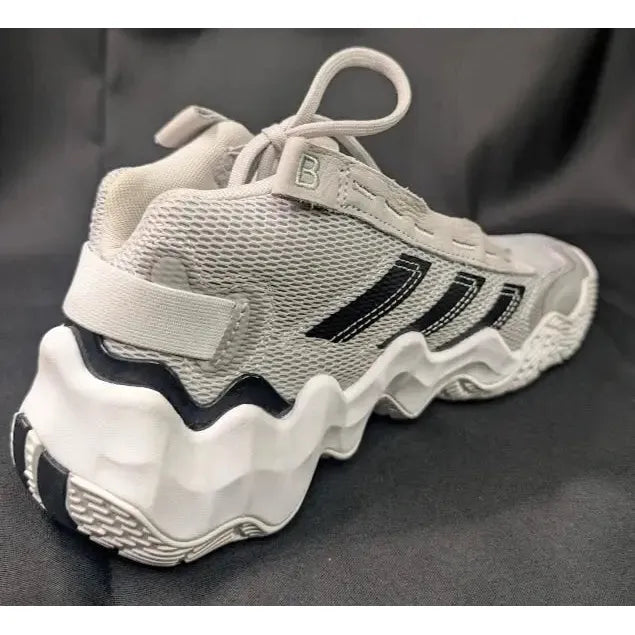 New adidas Womens Exhibit B Mid Basketball Shoes Gray White Black Size 6 / 9.5 / 10 adidas