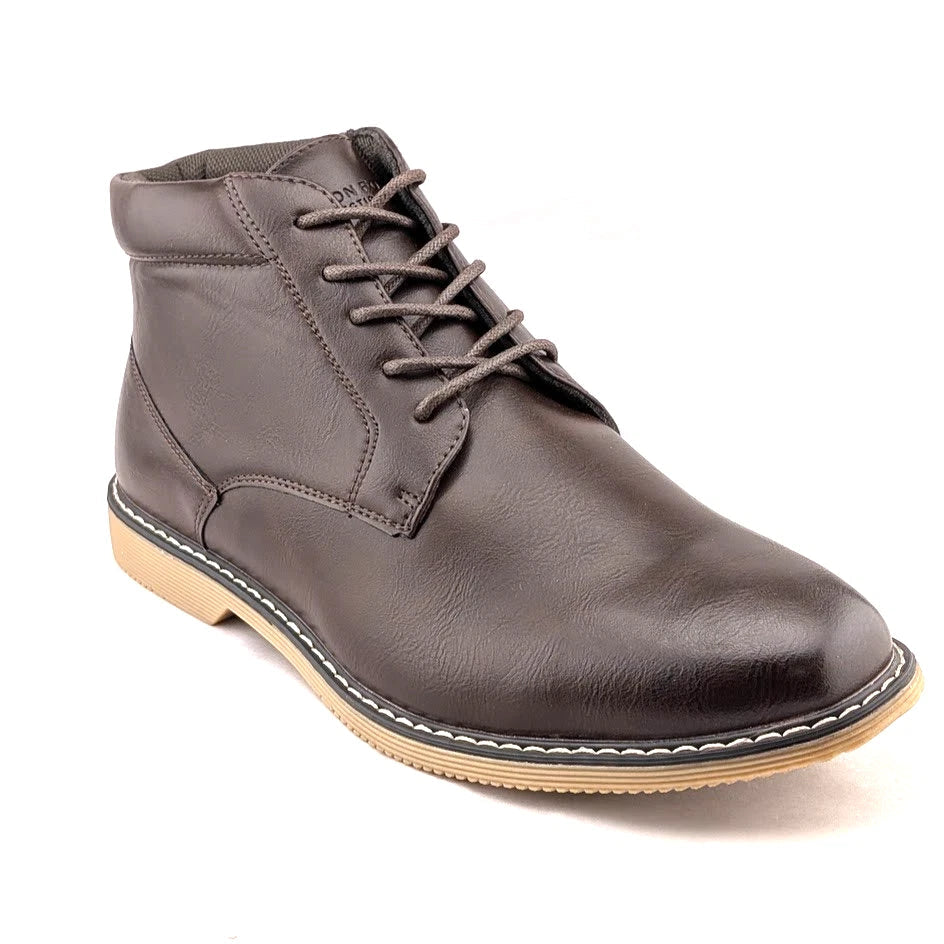 London Fog LFM-Tyler Chukka Boot Brown or Black Vegan Leather London Fog