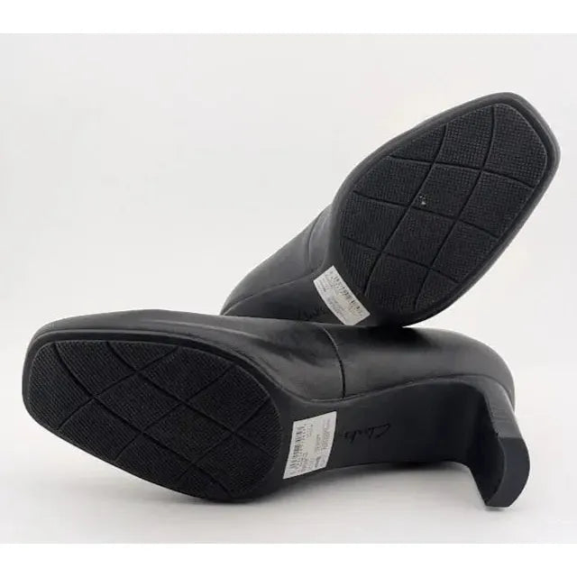 Clark’s Womens Kendall Iris Pump 2-inch Half "Stacked" Heel | Black Size 9.5 M Clarks