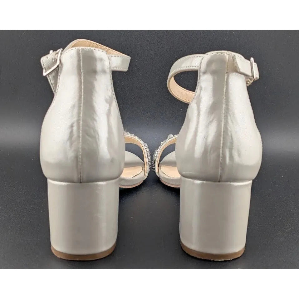 Blue by Betsey Johnson Women’s SB-Mel Heeled Sandal, Silver, Size 9M US SoleComfort.shoes