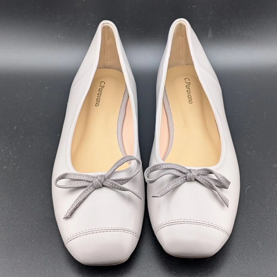 C.Paravano Women Ballet Flats Slip On Grey Sizes EU 40 & 41 (Fits 8.5 -9.5) C.Paravano