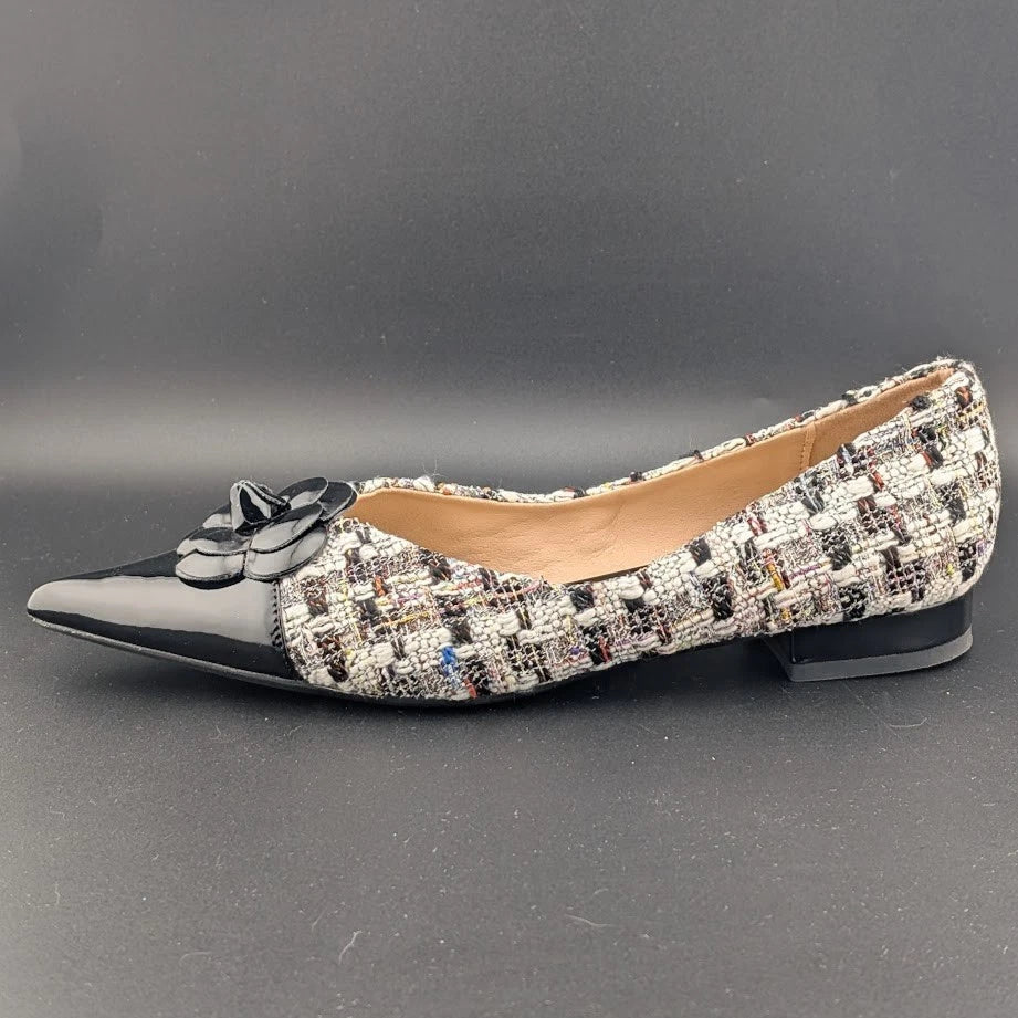 C. Paravano Camellia Purple Tweed Flats Women’s 8.0 EU 39 Pointed Toe Ballet SoleComfort.shoes