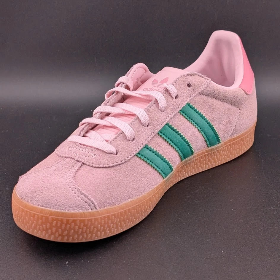 NEW Adidas Gazelle J Youth Size 5/Women's Size 6.5 Clear Pink Court Green JP7128 SoleComfort.shoes
