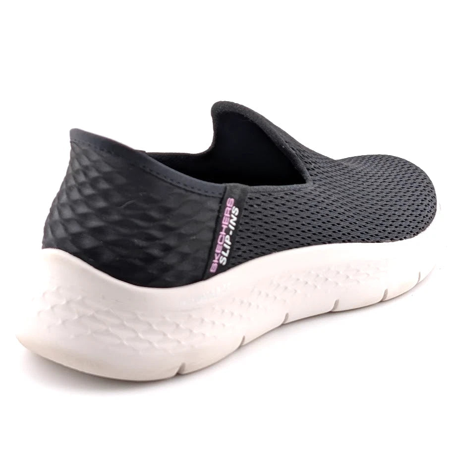 Skechers Women Size 6.5W Go Walk Flex Slip In Black Comfort Shoes 124963W Skechers