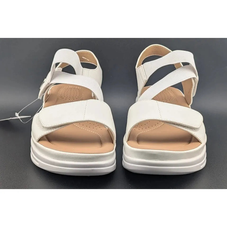 mysoft Women's Size 9 Walking Sandals Air Cushion Slingback Elastic Band Platform Shoes SoleComfort.shoes