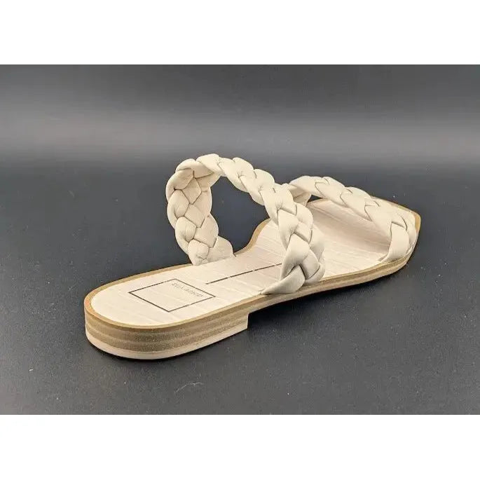 Dolce Vita Womens Size 8 Indy Champagne Nude Leather Braided Straps Flat Sandals Dolce Vita