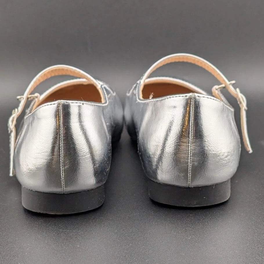 Women's Sz 6 Mary Jane Ballet Flat Heel Ankle Strap Square Toe Pumps Sweet Shoes SoleComfort.shoes