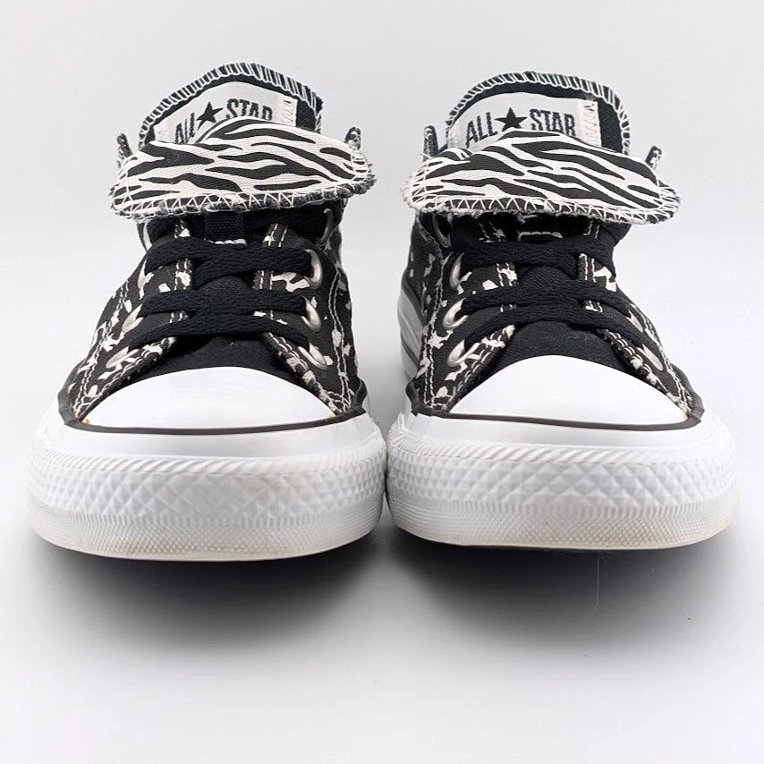 Converse Womens Size 6 CTAS OX Shoes Black White Zebra Sneakers Double Tongue SoleComfort.shoes