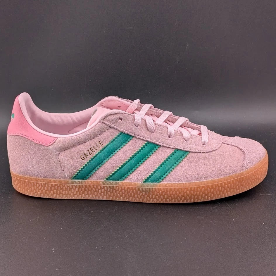 NEW Adidas Gazelle J Youth Size 5/Women's Size 6.5 Clear Pink Court Green JP7128 SoleComfort.shoes