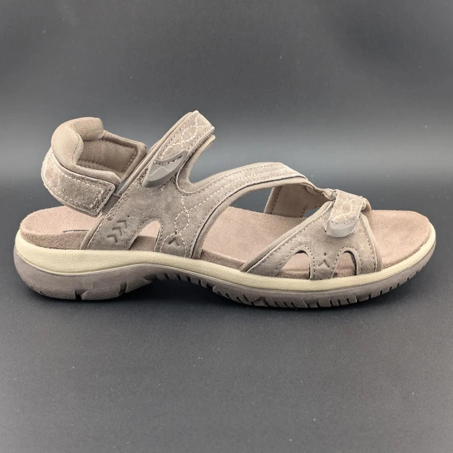 Dr Scholls Women's 7M Adelle Strap Sporty Slingback Sandal in Malt Taupe NIB SoleComfort.shoes