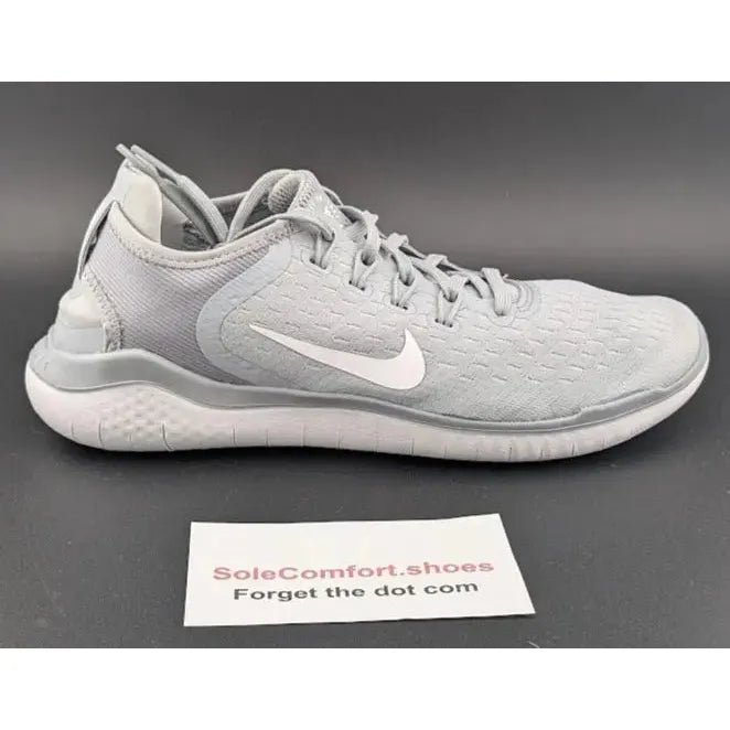 Womens Nike Size 7.5 Free Run RN 2018 Wolf Grey Black White 942837-003 Running - SoleComfort.shoes