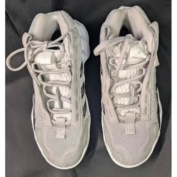 New adidas Womens Exhibit B Mid Basketball Shoes Gray White Black Size 6 / 9.5 / 10 adidas