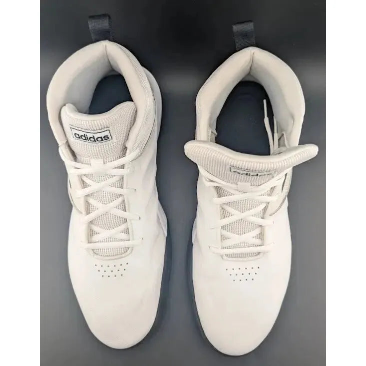 Size 12 - adidas Own The Game White Black Pre-owned Excellent Condition - SoleComfort.shoes