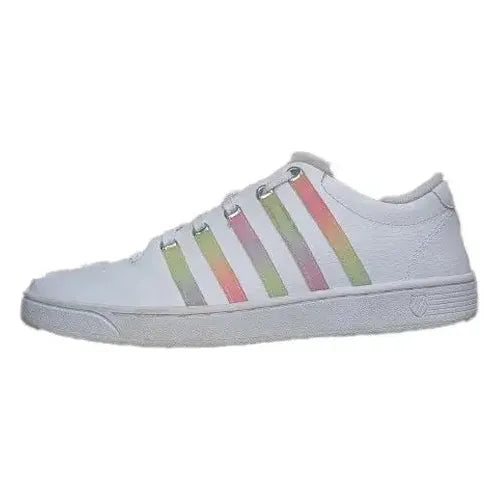 Pre-Owned K-Swiss Women's Court Pro II CMF White Rainbow Athletic Sneakers Womens Size 9.5 K-Swiss