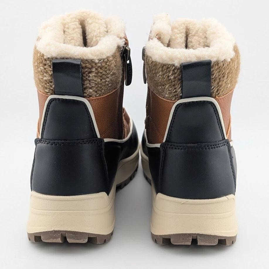 totes Women's Sade Sneaker Boots Waterproof All Weather Winter Boot Chestnut Blk SoleComfort.shoes