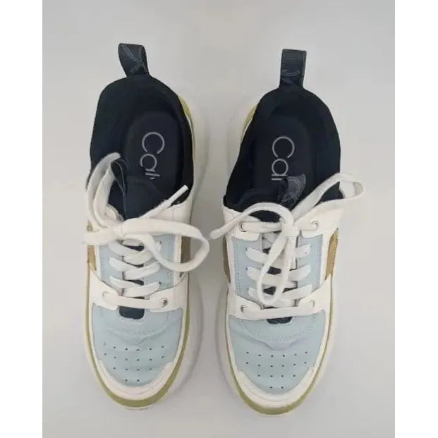 Pre-owned Calvin Klein Womens Ultra Neoprene Multicolor Lace-Up Sneaker Shoes Size 8M Calvin Klein