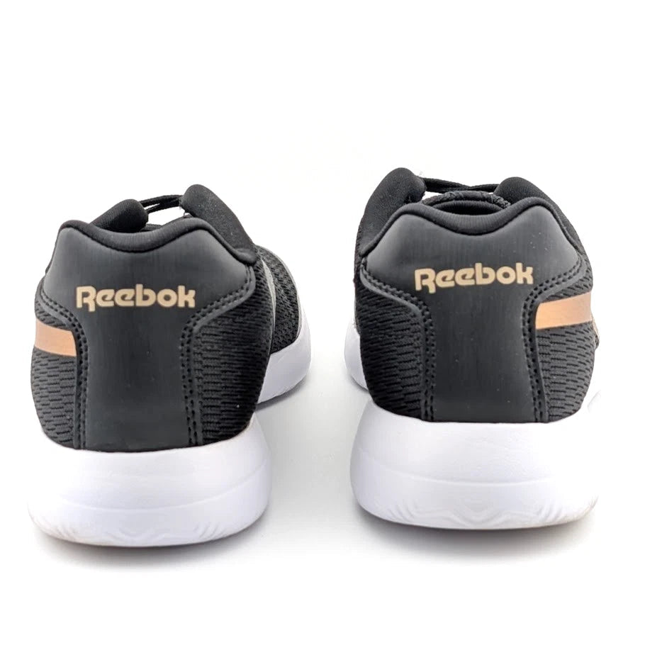 Reebok Stridium Women's Size 7 Black Golden Bronze Athletic Walking Shoe SoleComfort.shoes