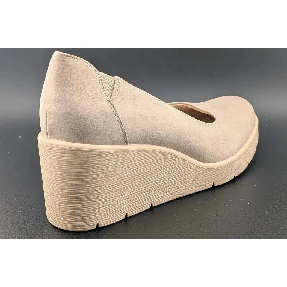 Soul Naturalizer About Time Women's Warm Taupe Nubuck Wedge Pumps NW/OB 5.5M SoleComfort.shoes