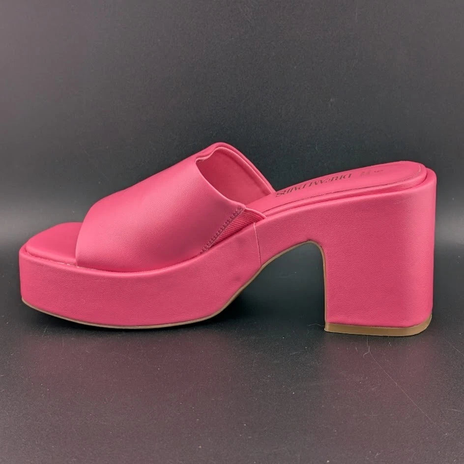 DREAM PAIRS Size 6 Women's Platform Heels Open Toe Slip On for Women High Chunky SoleComfort.shoes