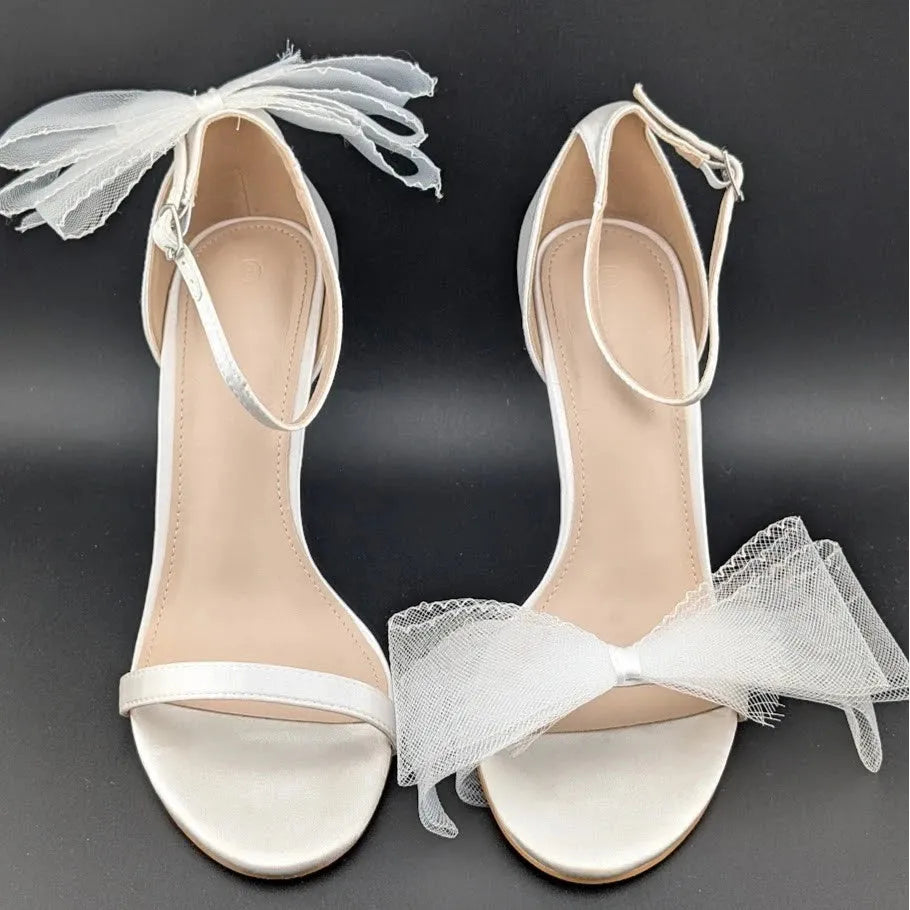 Women's Sz 9 Open Toe Stiletto Ankle Straps High Heel Party Dress Heeled Sandals SoleComfort.shoes