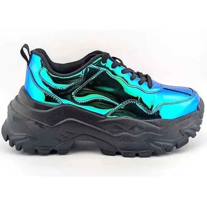 Womens Chunky Platform Fashion Sneakers Lace-Up Lightweight Athletic Shoes PROM! Unbranded