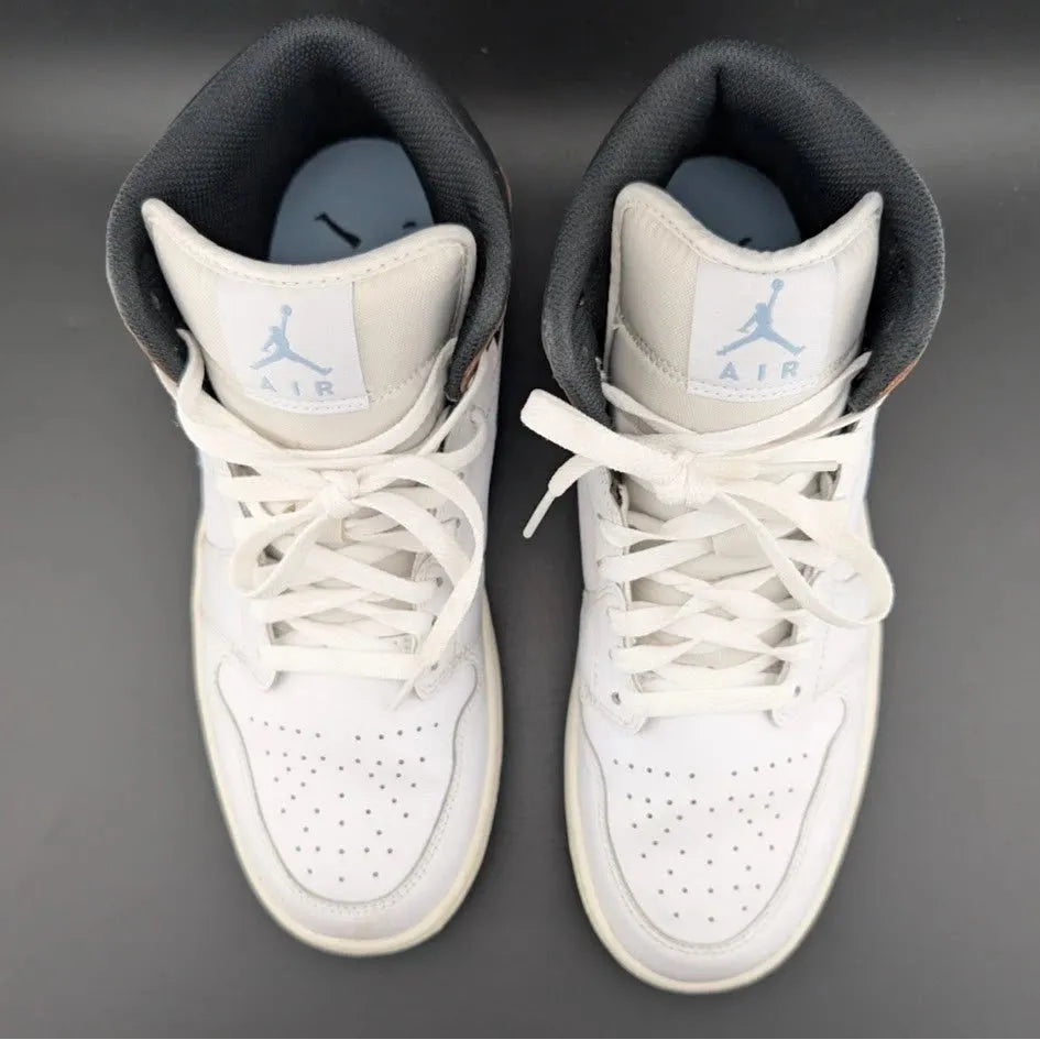 Jordan 1 Retro SE Mid Size 9.5 -Brown Blue Grey FQ7831-142 Sample Shoe SoleComfort.shoes