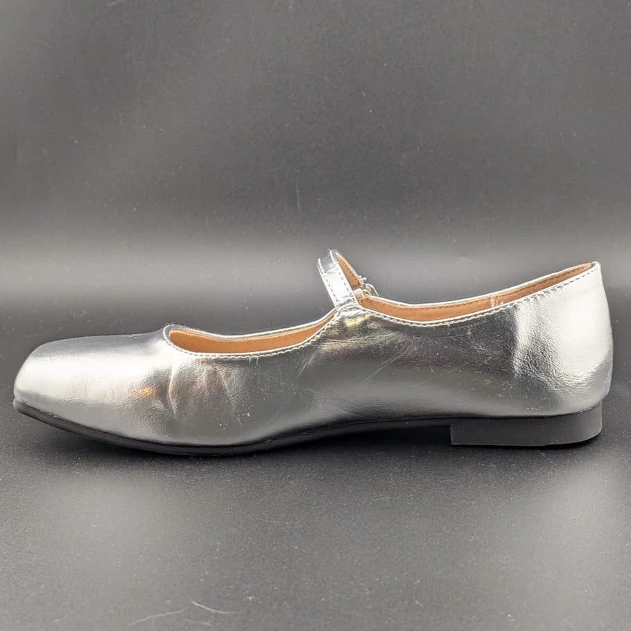 Women's Sz 6 Mary Jane Ballet Flat Heel Ankle Strap Square Toe Pumps Sweet Shoes SoleComfort.shoes