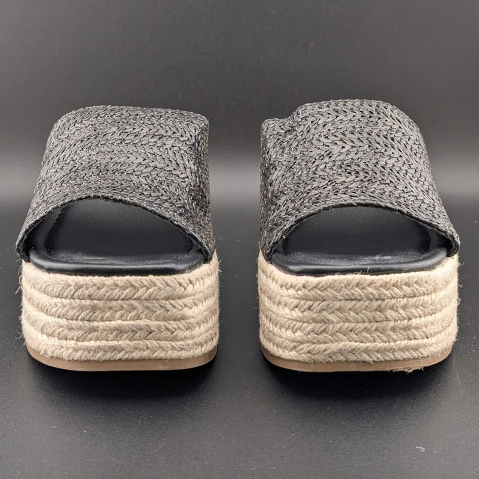 Platform Slip on Espadrille Sandals for Women Sz 6.5 Slides Bohemia Sandals Heel SoleComfort.shoes