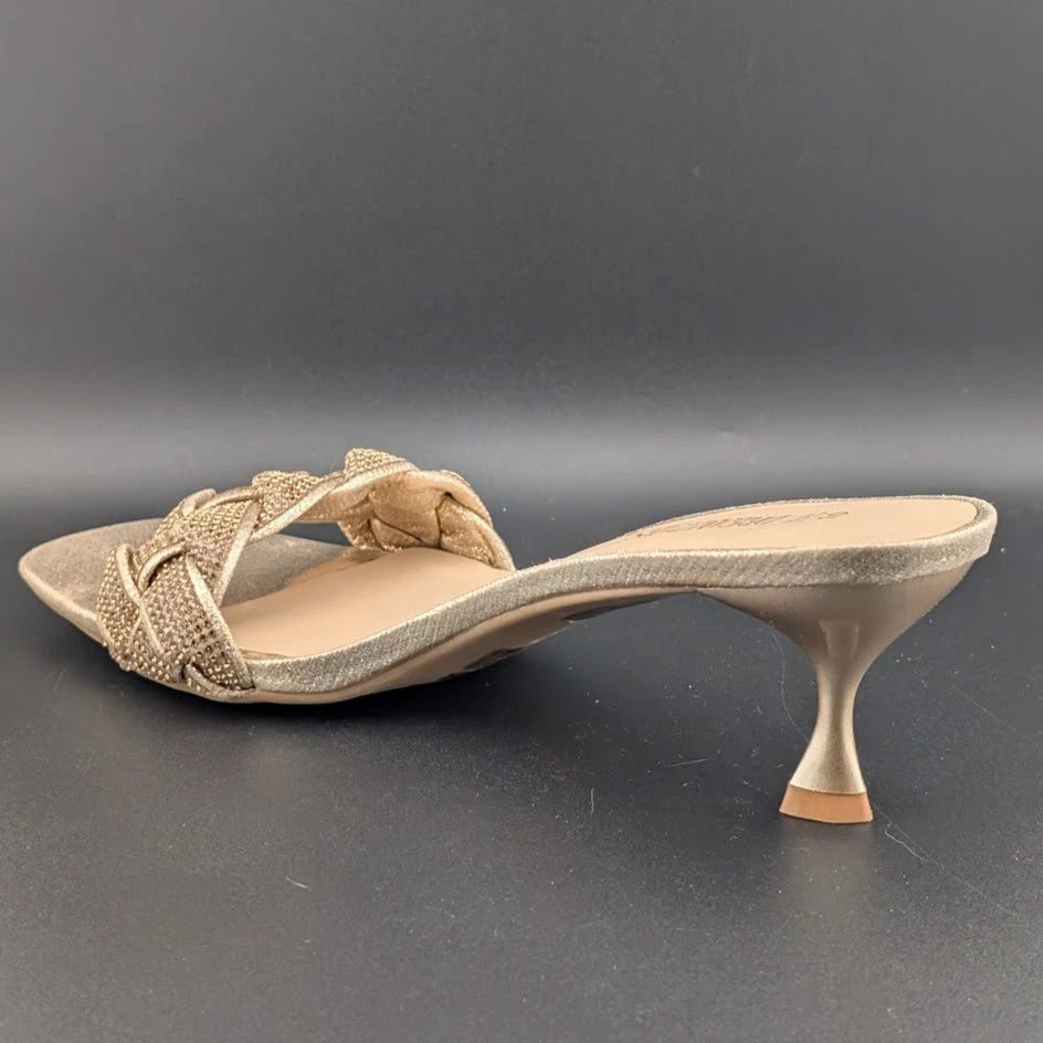 Women Size 10 Low Kitten Heel Sandals Square Toe Comfort Party Dress Shoes SoleComfort.shoes