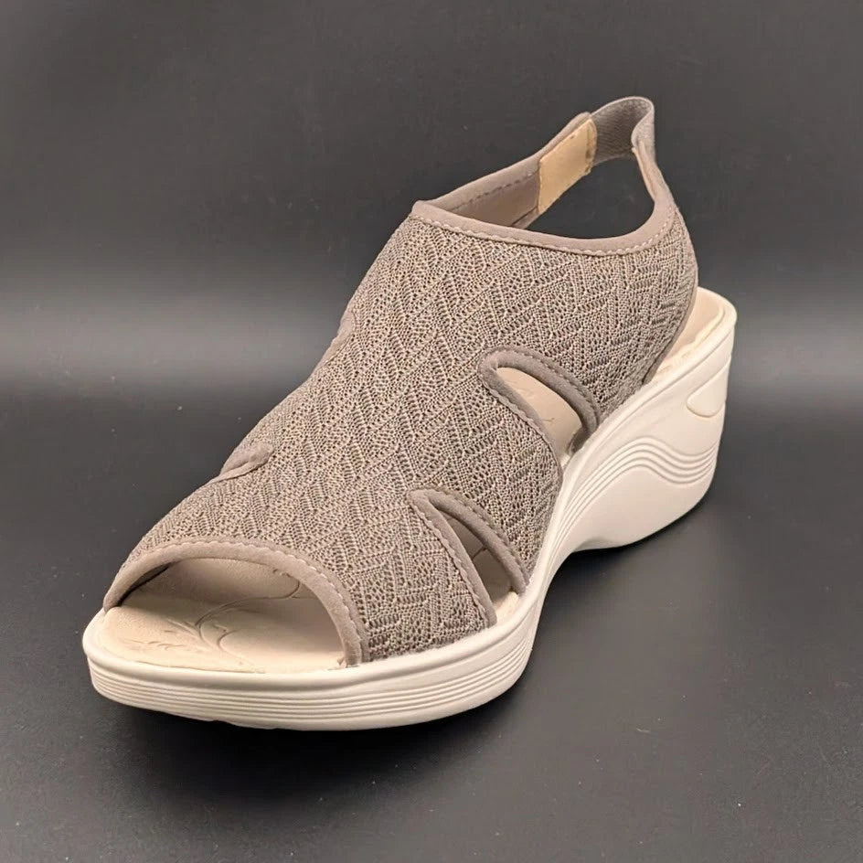 Bzees Size 11M Daytona Morel -Machine Washable Wedge Sandals Shoes Slides NIB SoleComfort.shoes