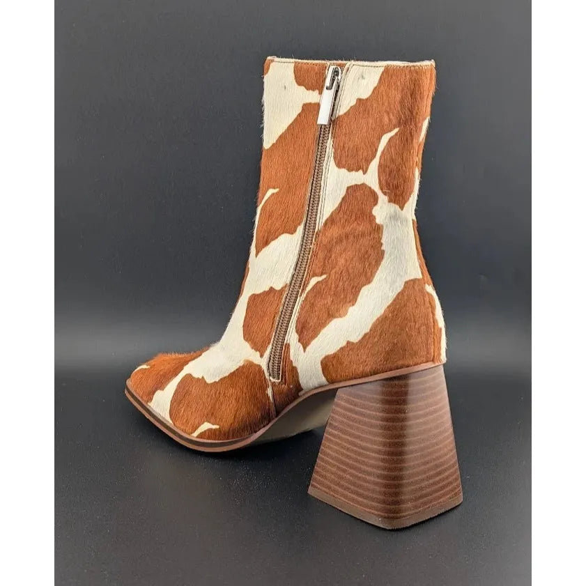 NEW Steve Madden Size 10 Nara-C Real Calf Hair-Mid Calf Chunky Heel Boots Shoes Steve Madden