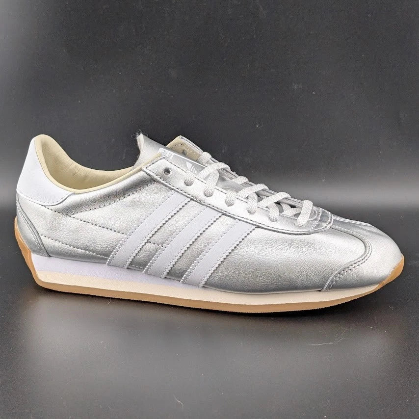 adidas Country OG Womens Size 8 Lace Up Silver White Sneakers Shoes JP7636 SoleComfort.shoes
