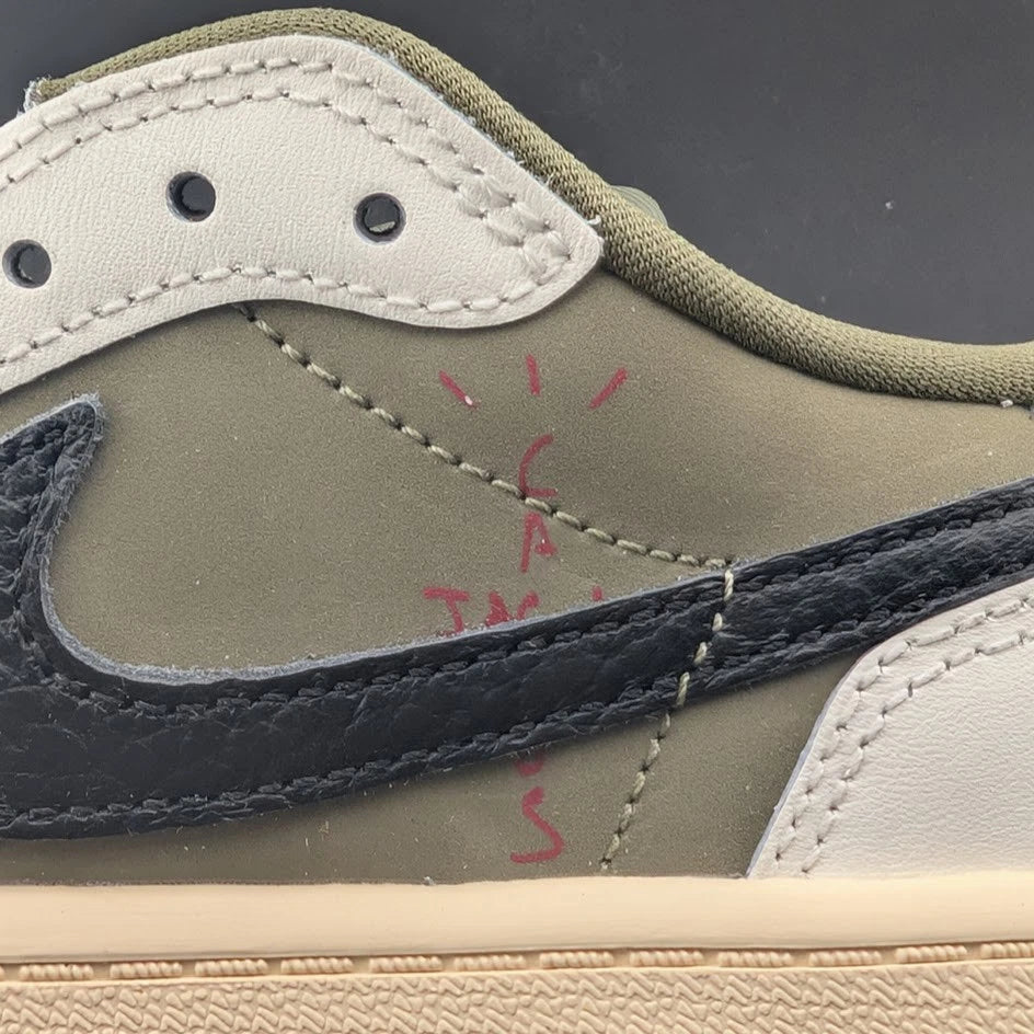 🔥Nike Air Jordan 1 Low OG SP Travis Scott Med Olive PS Size 2.5Y DO5442-200🔥 SoleComfort.shoes