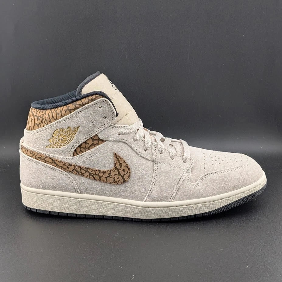 Nike Air Jordan 1 Mid, SE Brown Elephant, Size 12, New in Box SoleComfort.shoes