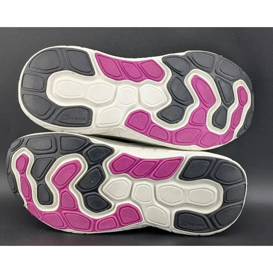 New Balance Womens 9W Foam Kaiha Road Mint/Plum/Mango Running Sneakers SoleComfort.shoes