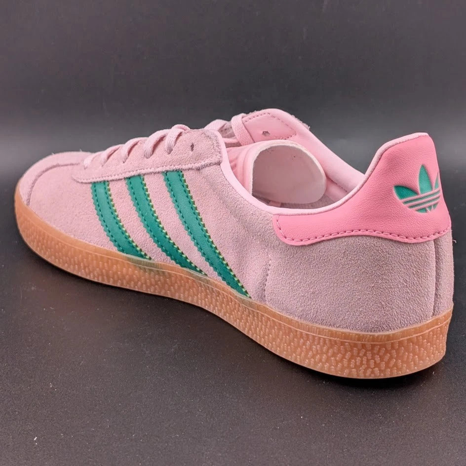 NEW Adidas Gazelle J Youth Size 5/Women's Size 6.5 Clear Pink Court Green JP7128 SoleComfort.shoes