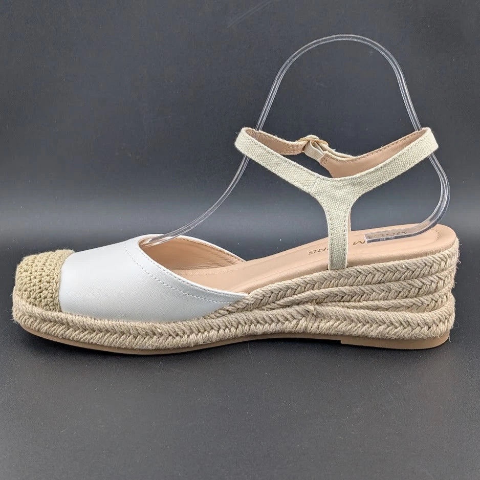 Dream Pairs Size 8 Women Espadrille Wedge Sandals Ankle Strap w/ Bkl Closed Toe SoleComfort.shoes