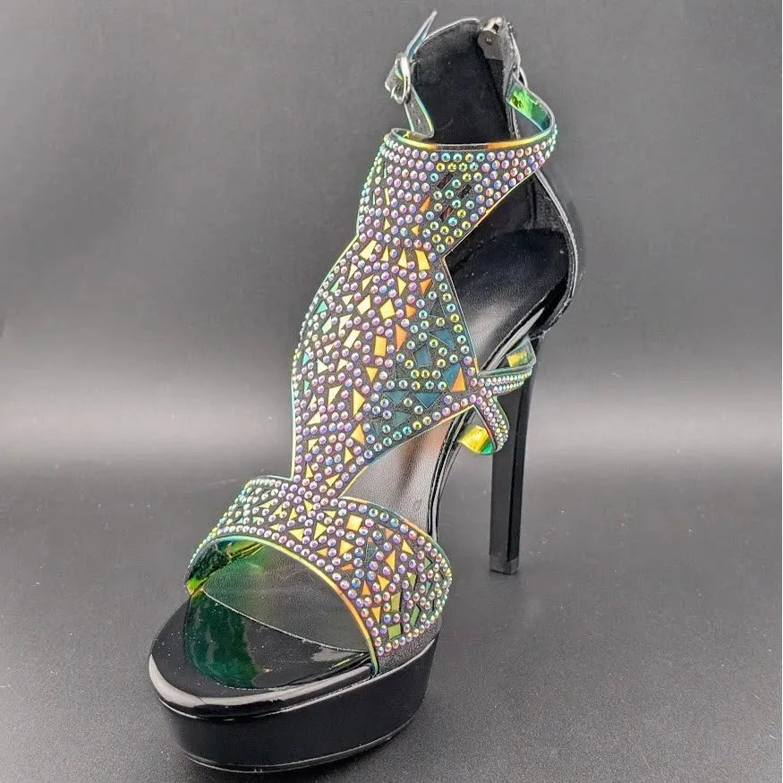 New Women's Pumps Platform High Heels Sexy Open Toe Latin Party Dress Shoes SoleComfort.shoes