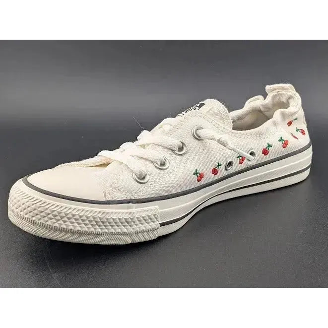 Converse Chuck Taylor All Star Shoreline Sneakers Women's Size 8 White Cherries - SoleComfort.shoes