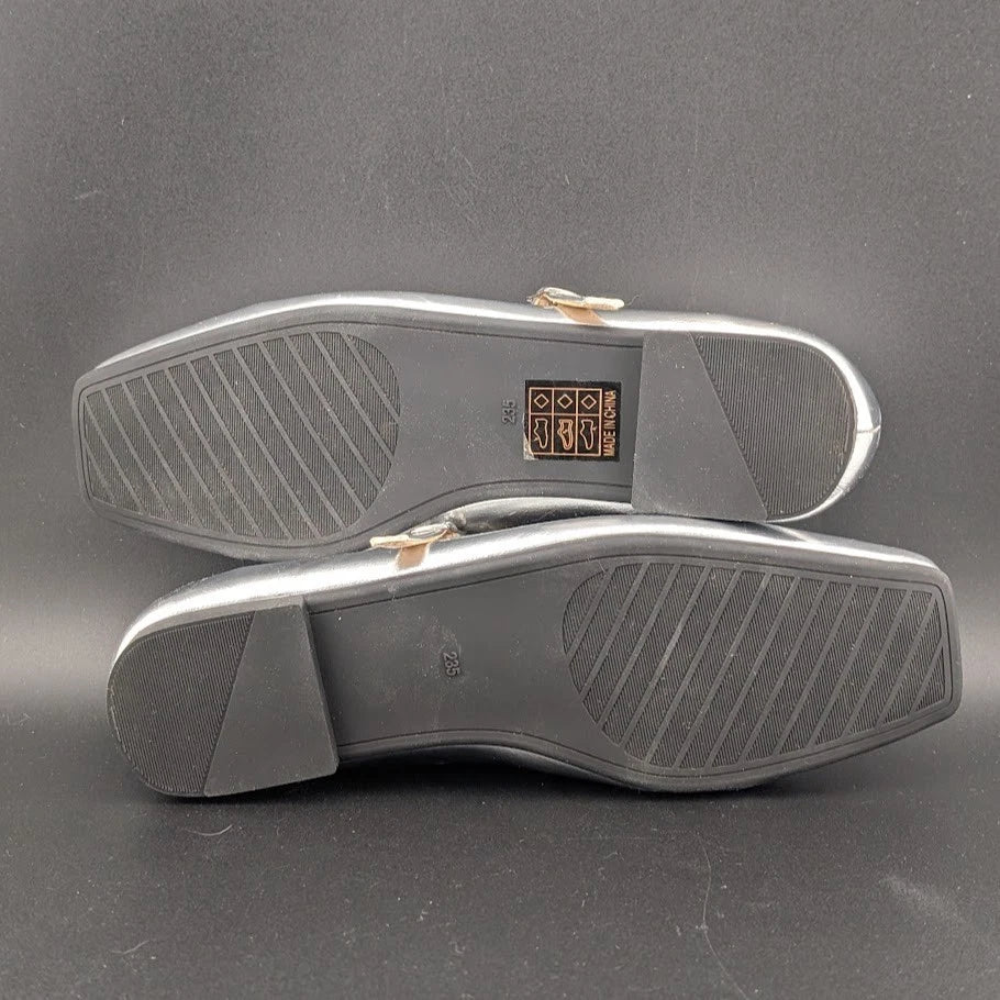 Women's Sz 6 Mary Jane Ballet Flat Heel Ankle Strap Square Toe Pumps Sweet Shoes SoleComfort.shoes