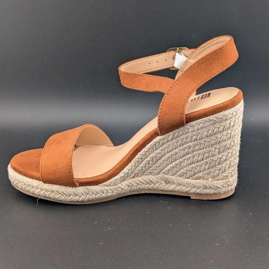 IDIFU Womens Size 5 Espadrille Wedge Sandals Ankle Strap w/ Buckle Closed Toe SoleComfort.shoes