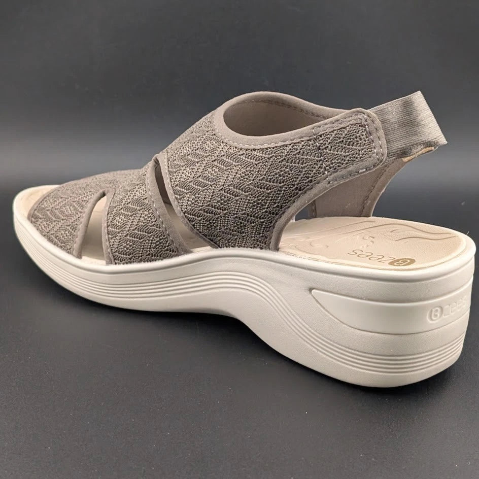 Bzees Size 11M Daytona Morel -Machine Washable Wedge Sandals Shoes Slides NIB SoleComfort.shoes