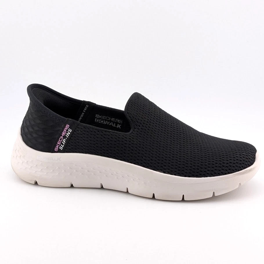 Skechers Women Size 6.5W Go Walk Flex Slip In Black Comfort Shoes 124963W Skechers