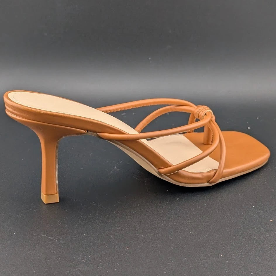Women's Open Toe Stiletto Mules, Strappy Slingback Flip Flops Sandals SoleComfort.shoes