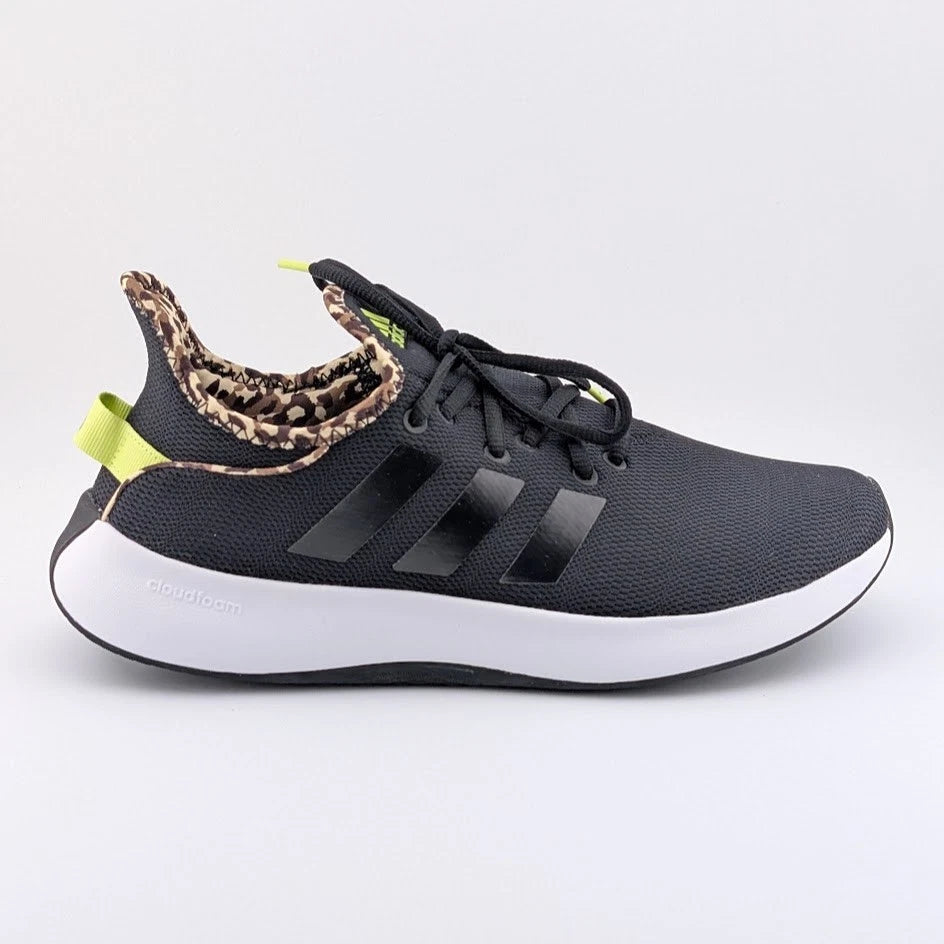 adidas Cloudfoam Pure SPW Sneaker Shoes 9.5 Core Black Pulse Lime IG3150 SoleComfort.shoes