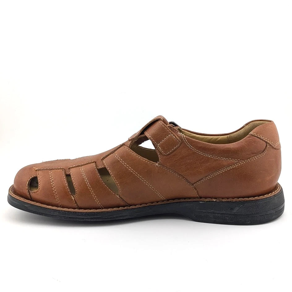 Johnston & Murphy Fisherman Men's size 10.5M Sandal Shoes Brown Leather Outdoor Johnston & Murphy