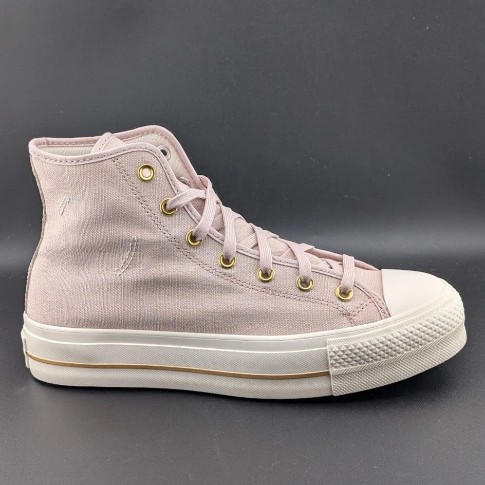 Converse CTAS Chuck Taylor All Star Lift Hi Flush Stone Wos Size 10 Platform SoleComfort.shoes