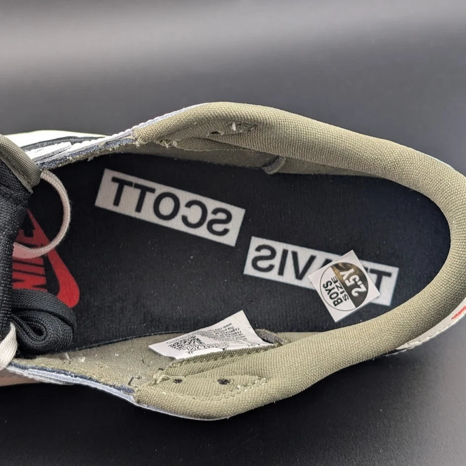 🔥Nike Air Jordan 1 Low OG SP Travis Scott Med Olive PS Size 2.5Y DO5442-200🔥 SoleComfort.shoes