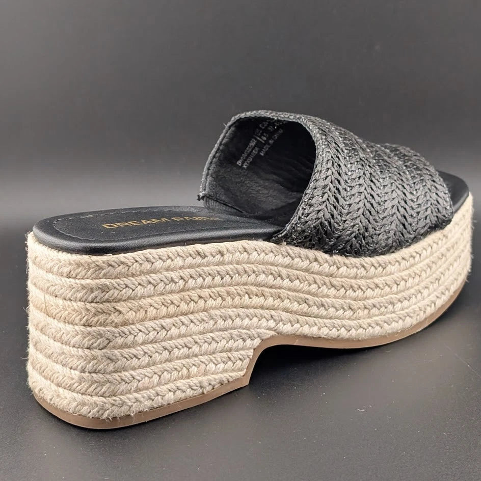 Platform Slip on Espadrille Sandals for Women Sz 6.5 Slides Bohemia Sandals Heel SoleComfort.shoes
