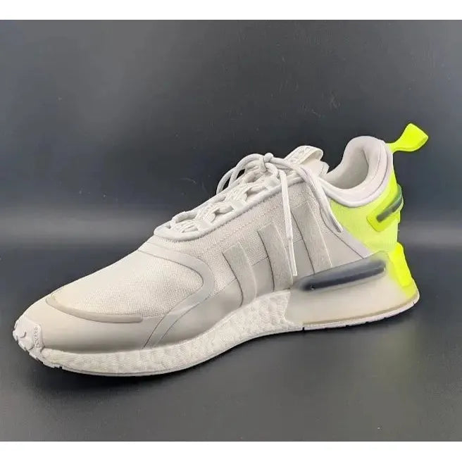 New w/ Defect adidas NMD_R1 V3 White Solar Yellow-HIGHLY REFLECTIVE Size 12 - SoleComfort.shoes